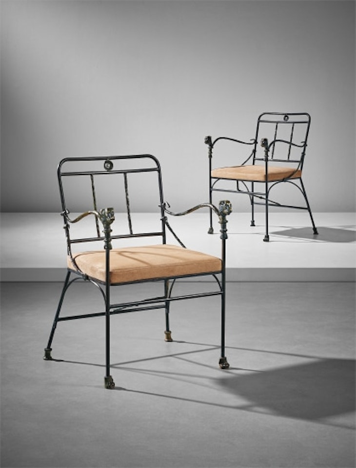 Pair of 'Têtes de Lionnes' armchairs, second version by Diego Giacometti