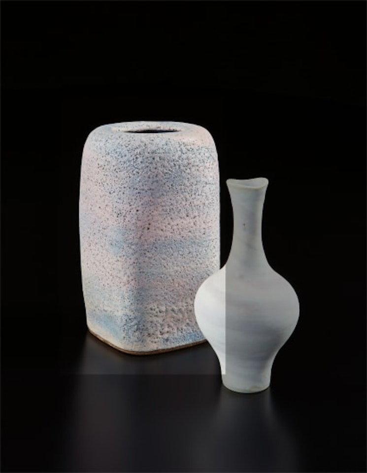 Square-form vase by Lucie Rie