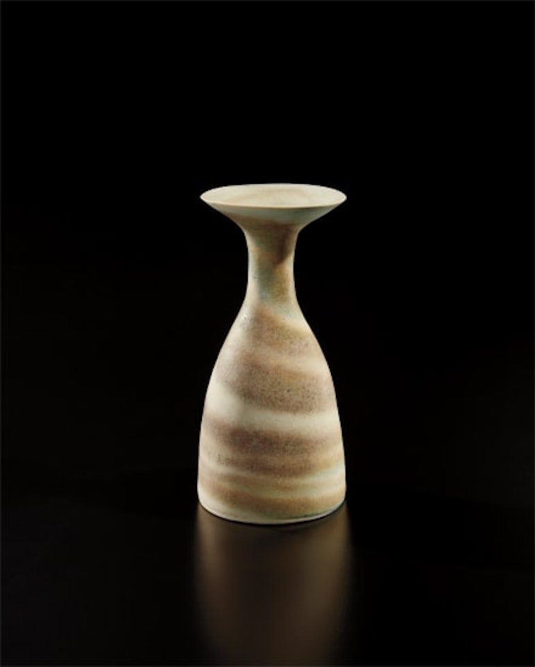 Bottle with flaring lip by Lucie Rie