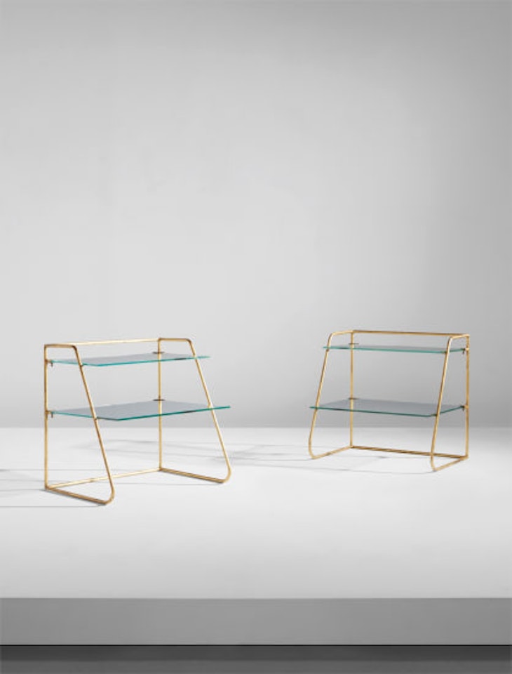 Two bedside tables by Jean Royere