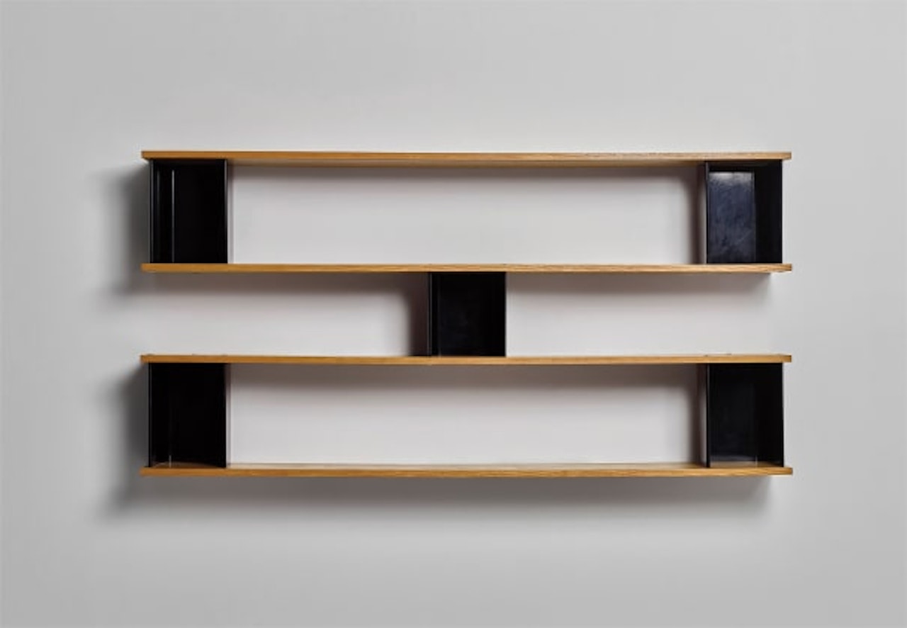Wall-mounted shelf by Charlotte Perriand