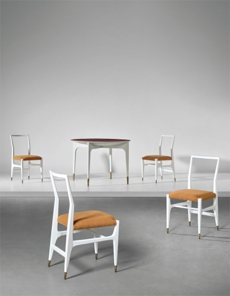 Rare dinette table and set of four side chairs by Gio Ponti