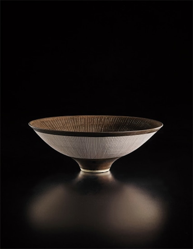 Footed open bowl by Lucie Rie