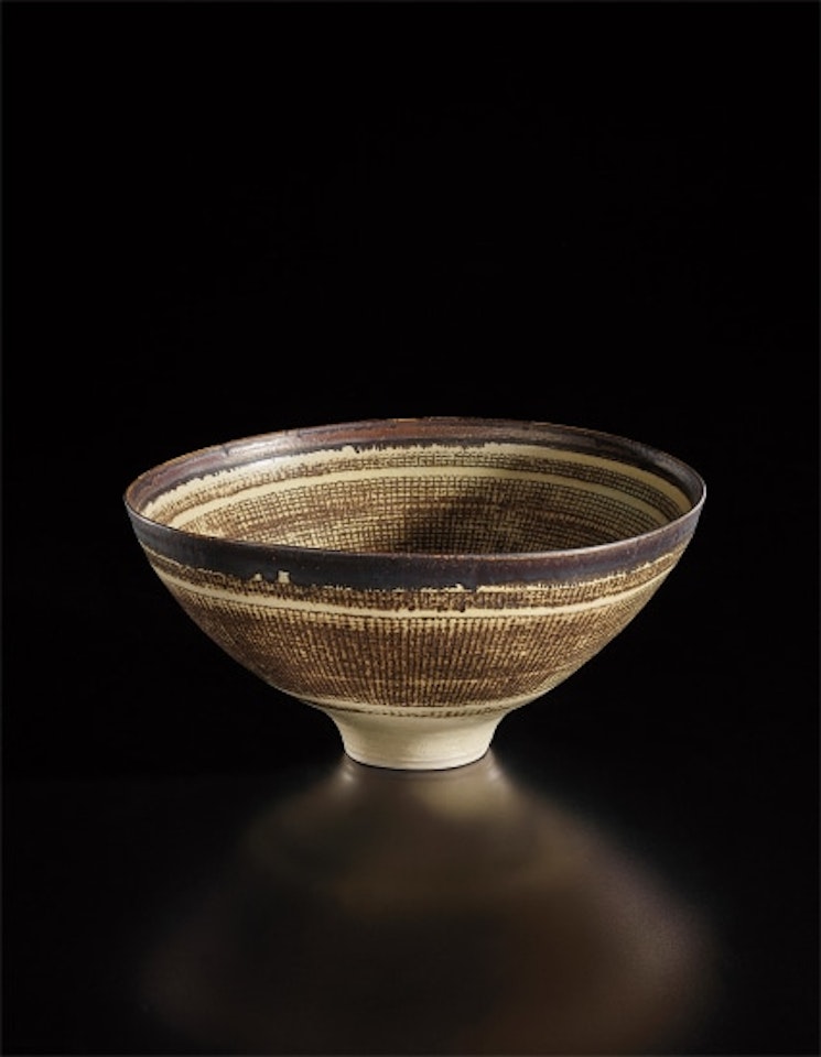 Monumental footed bowl by Lucie Rie