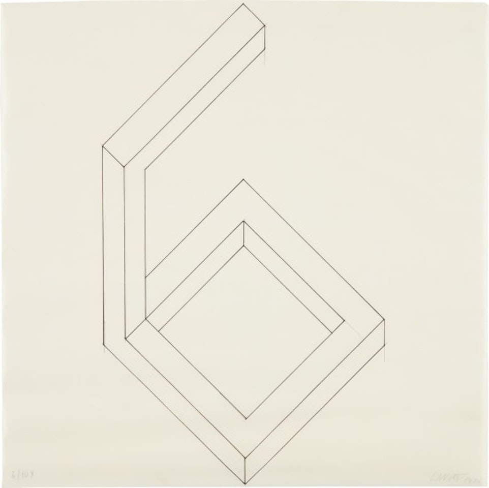 Incomplete Open Cube 6/10 by Sol LeWitt