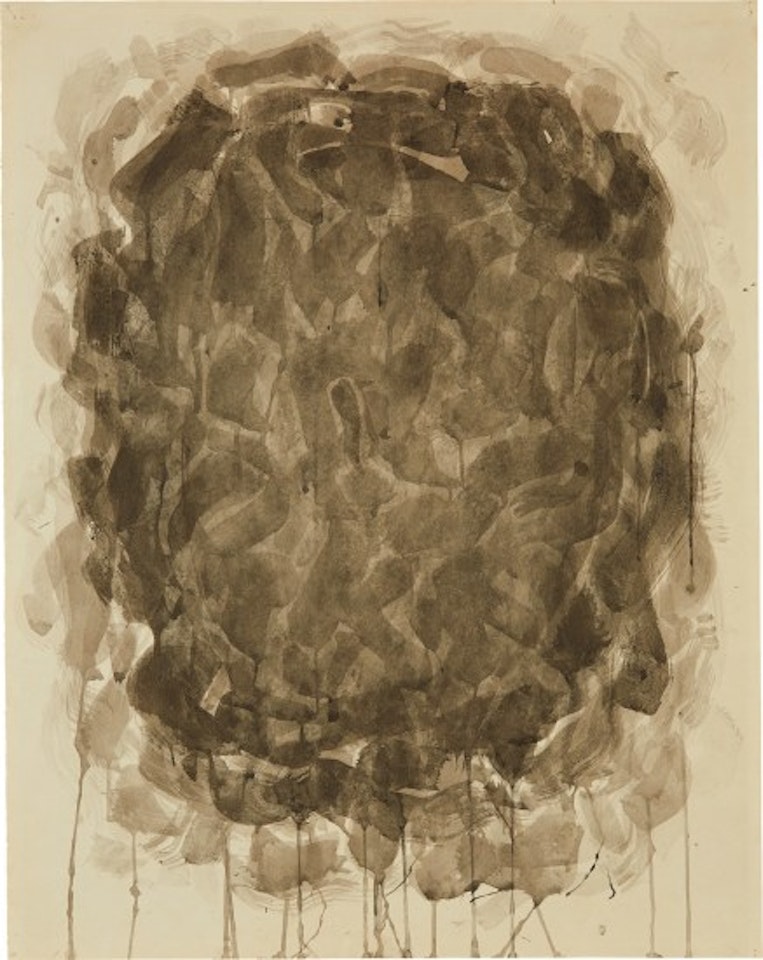 Untitled (Circle Entre Noir et Blanc) by Sam Francis