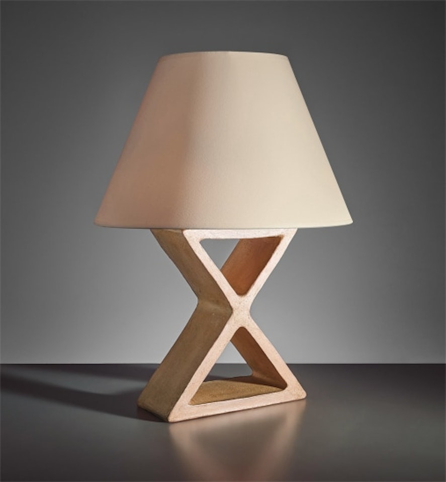 Large "X" table lamp by Jean-Michel Frank