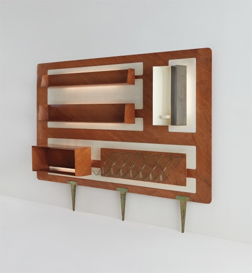 Illuminated "Parete Organizzata" by Gio Ponti