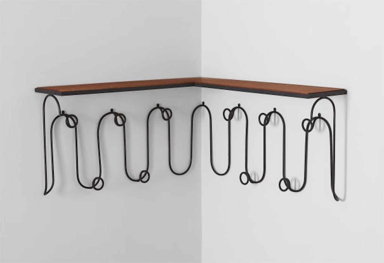 Corner coat rack by Jean Royere