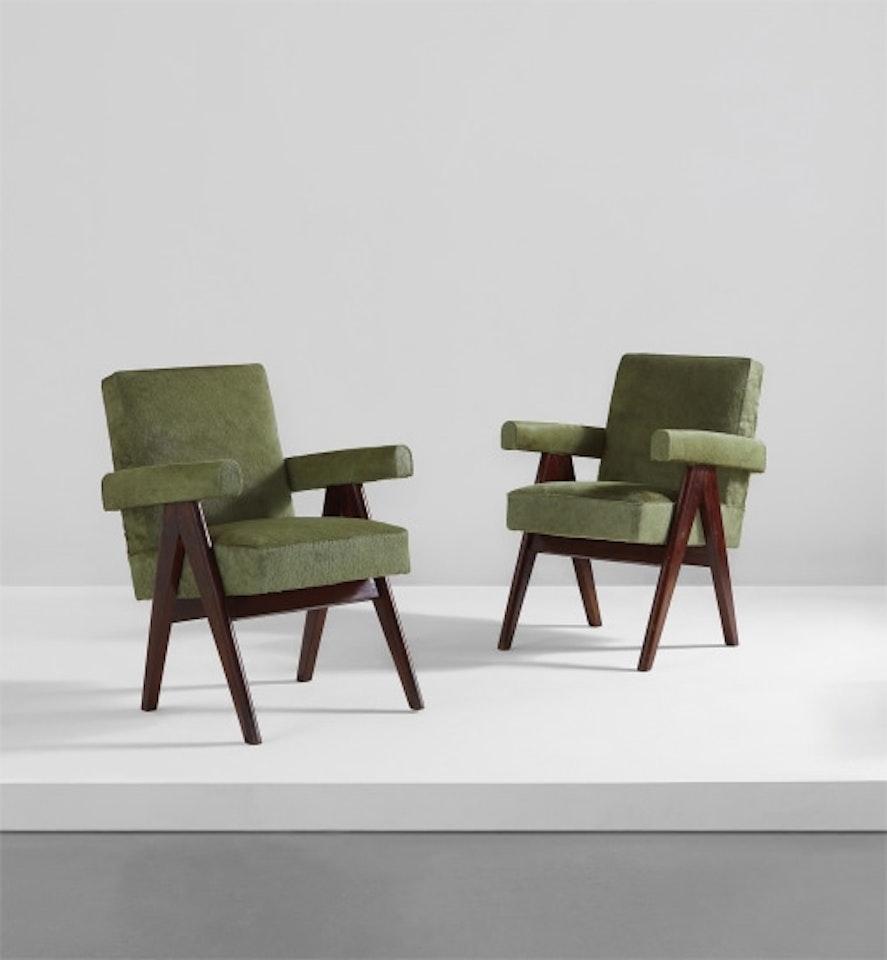 Pair of "Committee" armchairs, model no. PJ-SI-30-A by Pierre Jeanneret