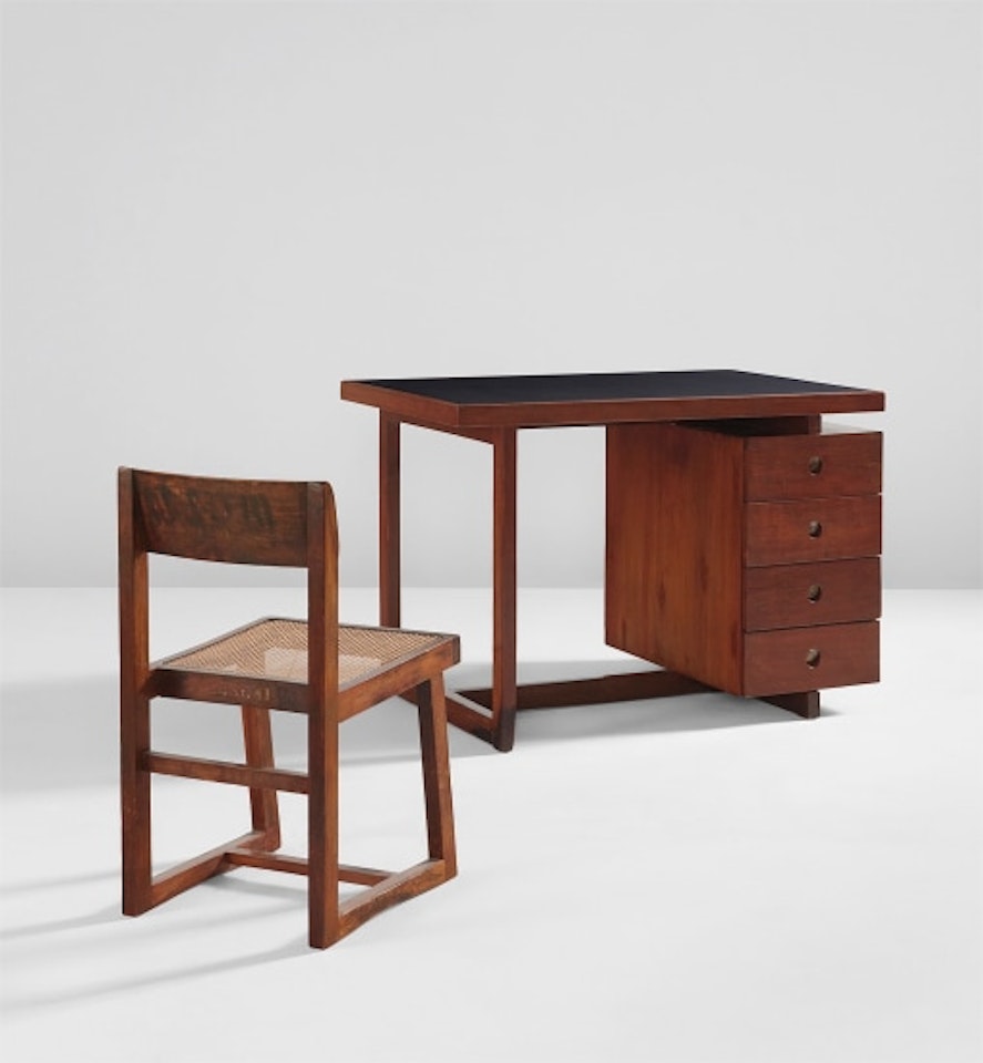 Desk and chair, model no. PJ-SI-54-A by Pierre Jeanneret