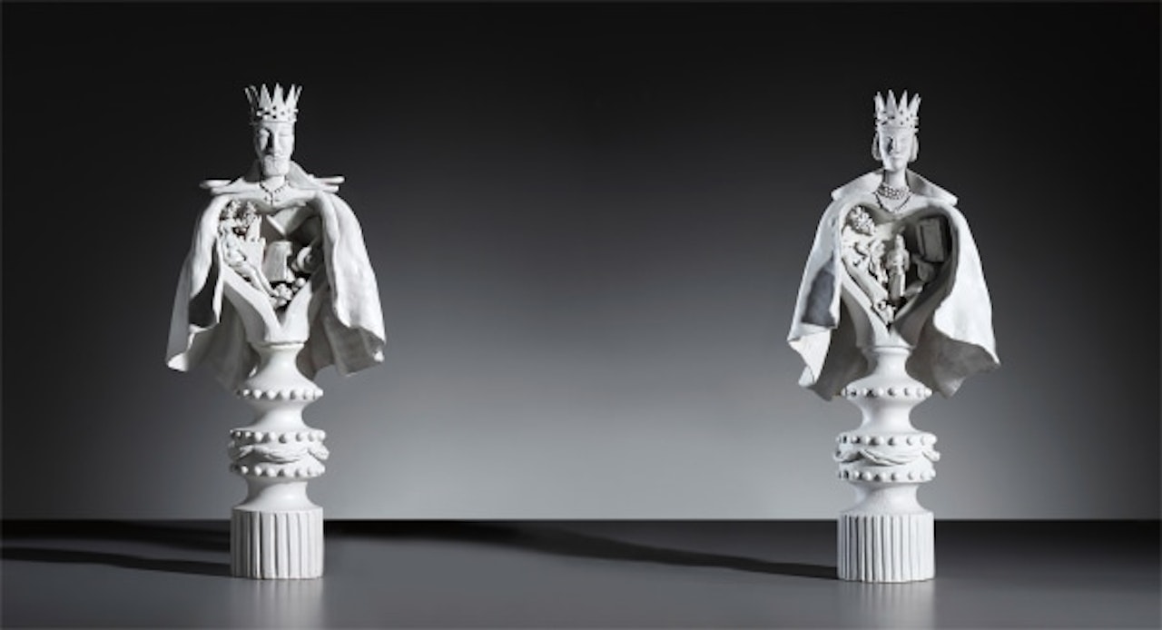 Large king and queen statuettes by Gio Ponti