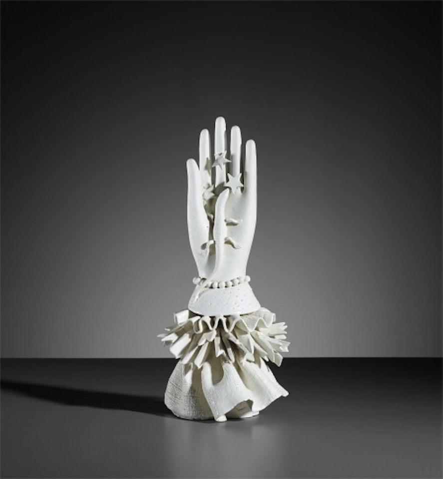 Hand with lizard statuette by Gio Ponti