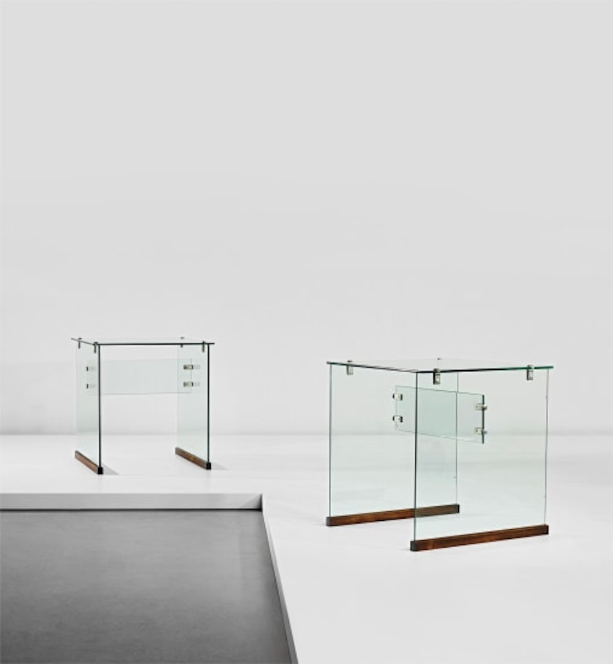 Pair of small 'Dattilo' desks, designed for the Vetrocoke offices, Milan by Gio Ponti