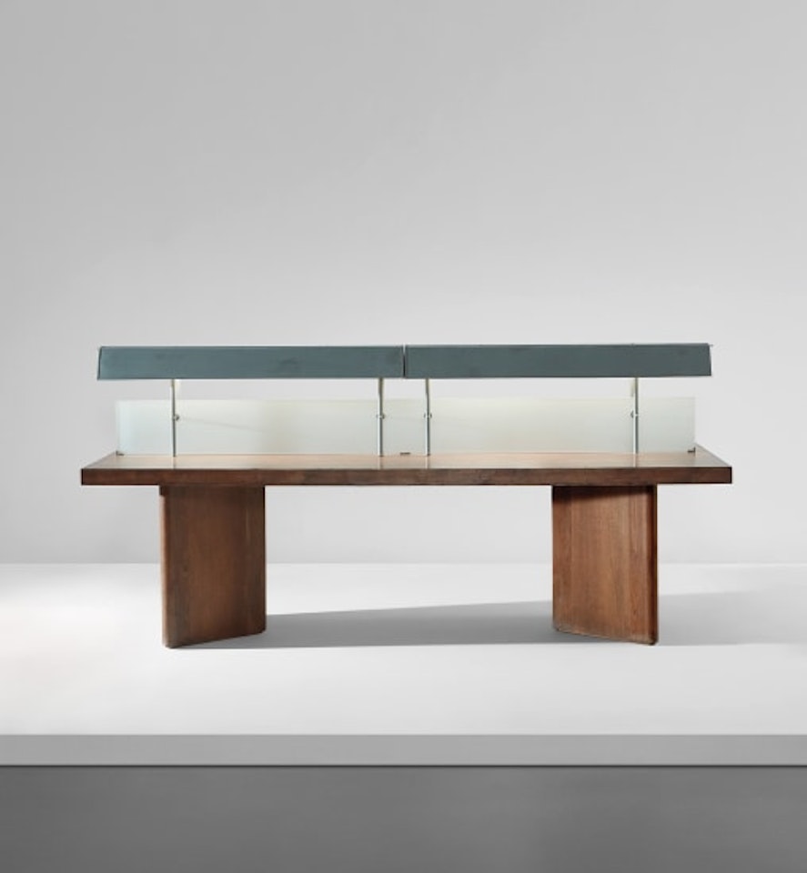 Illuminated reading table, model no. PJ-TAT-10-B, designed for the Assembly and the University Library, Chandigarh by Pierre Jeanneret