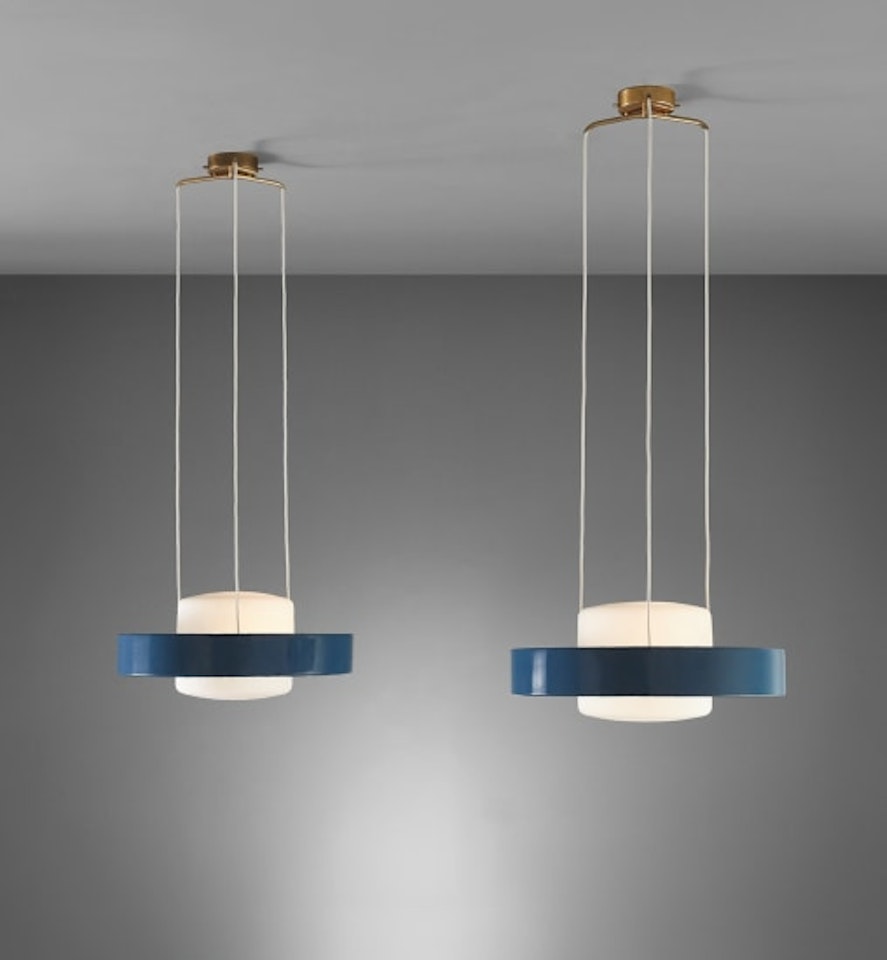 Pair of ceiling lights, model no. 1158 by Stilnovo