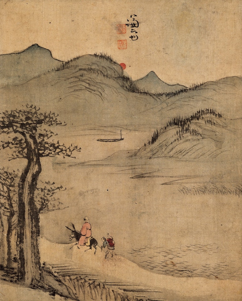 Riding Donkey  기려도(騎驢圖) by Chung Sun