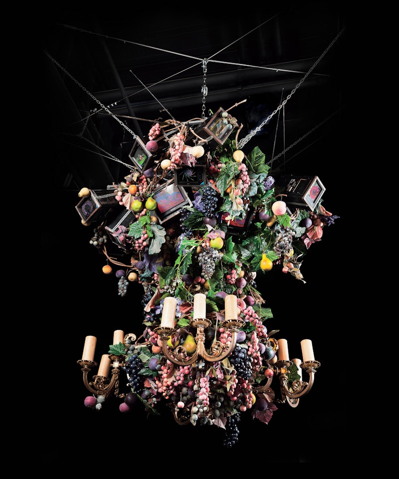 Video Chandelier No.5 by Nam June Paik