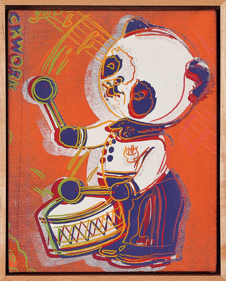 Clockwork Panda Drummer (Toy Painting) by Andy Warhol