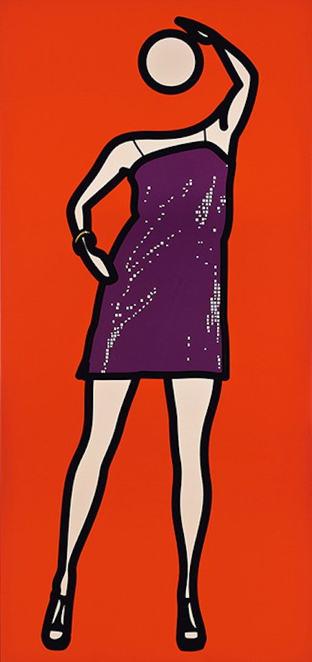 Ann Dancing in Sequined Dress. 3. by Julian Opie