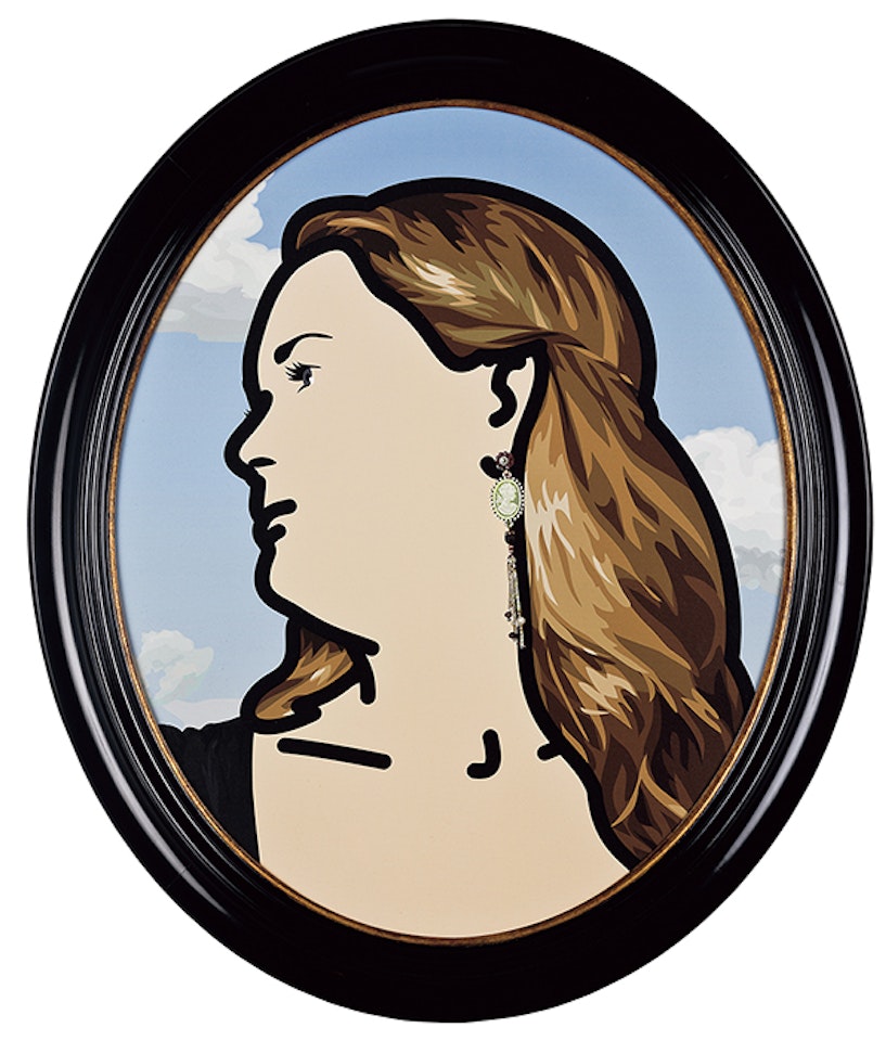 Clare, Oval. 1 by Julian Opie