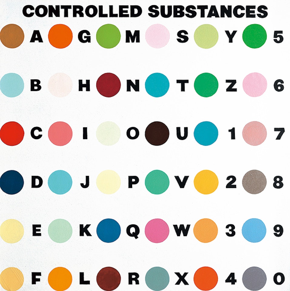 Controlled Substances Key Painting by Damien Hirst