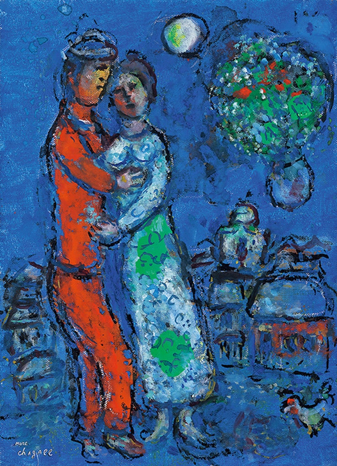 Le Couple dans la Nuit by Marc Chagall