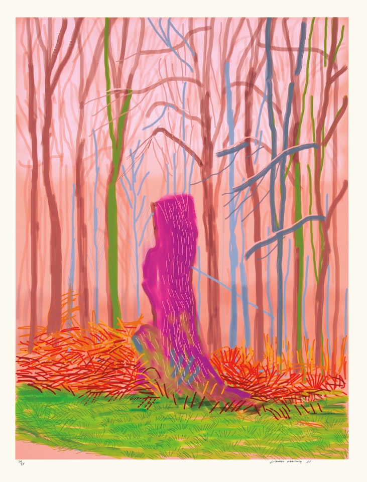 The Arrival of Spring in Woldgate, East Yorkshire in 2011 (twenty eleven) - 15 March by David Hockney