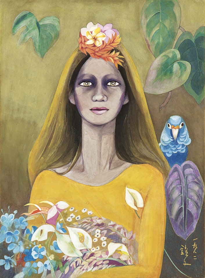 A Woman with Flowers by Chun Kyung-ja