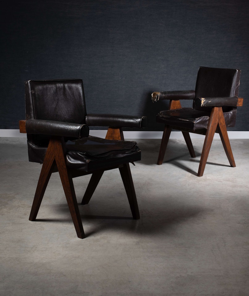 Paire de fauteuils  dits "Committee chair" by Pierre Jeanneret