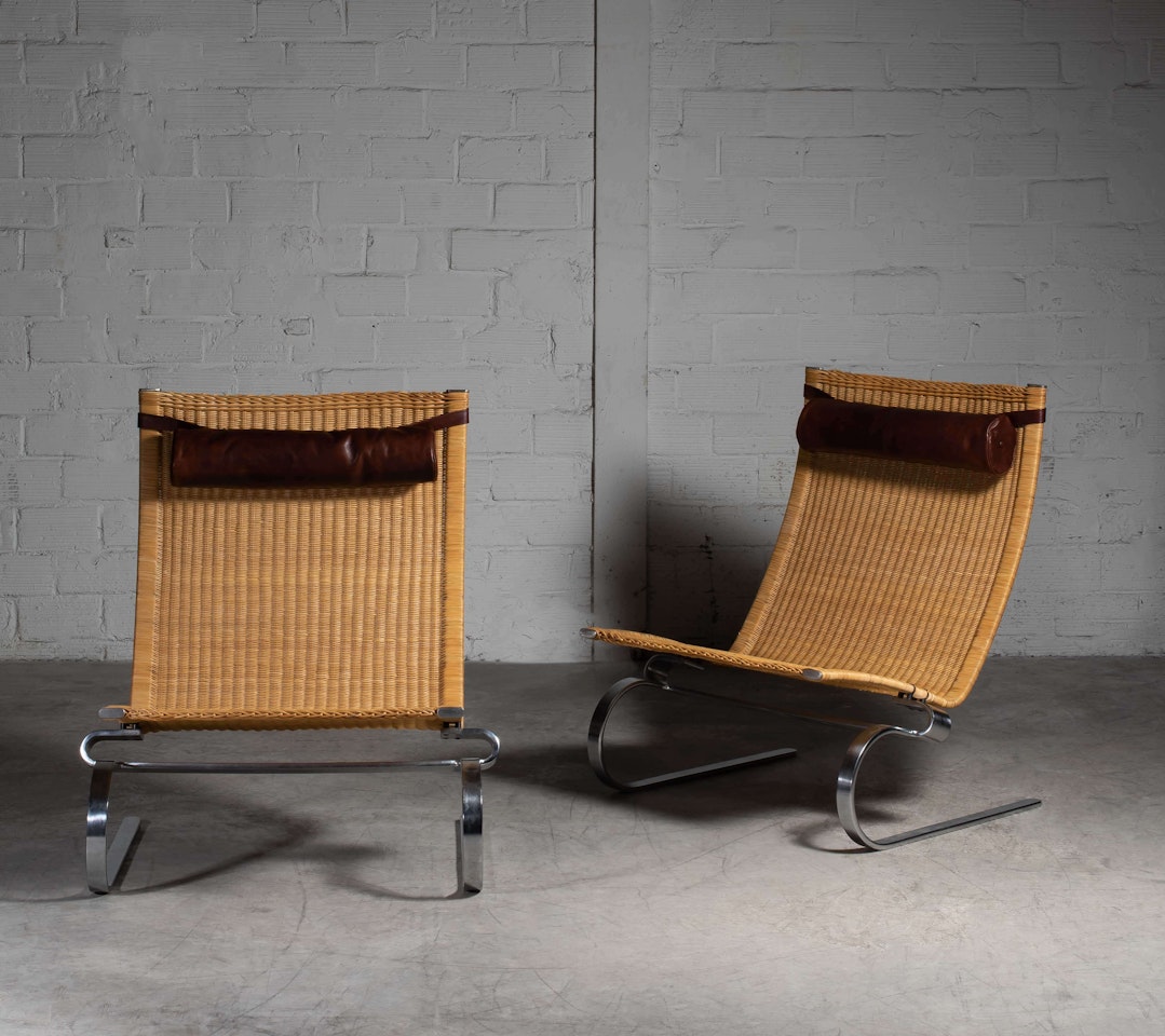Paire de chauffeuses mod. PK 20 by Poul Kjaerholm