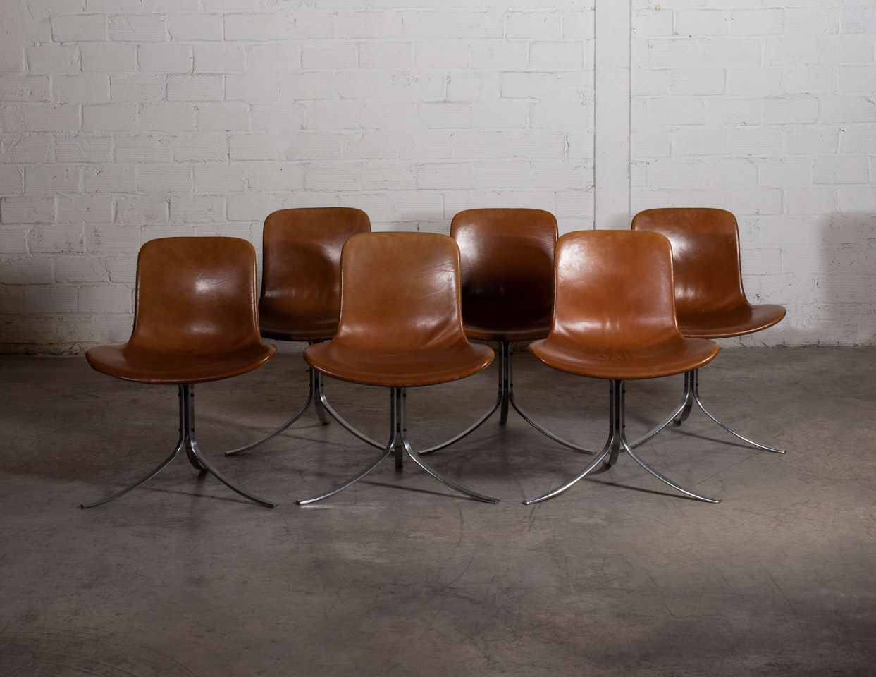 Suite de six chaises PK9 by Poul Kjaerholm