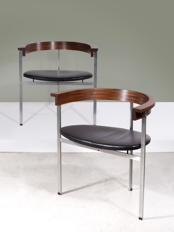 Paire de fauteuil mod. PK11 by Poul Kjaerholm