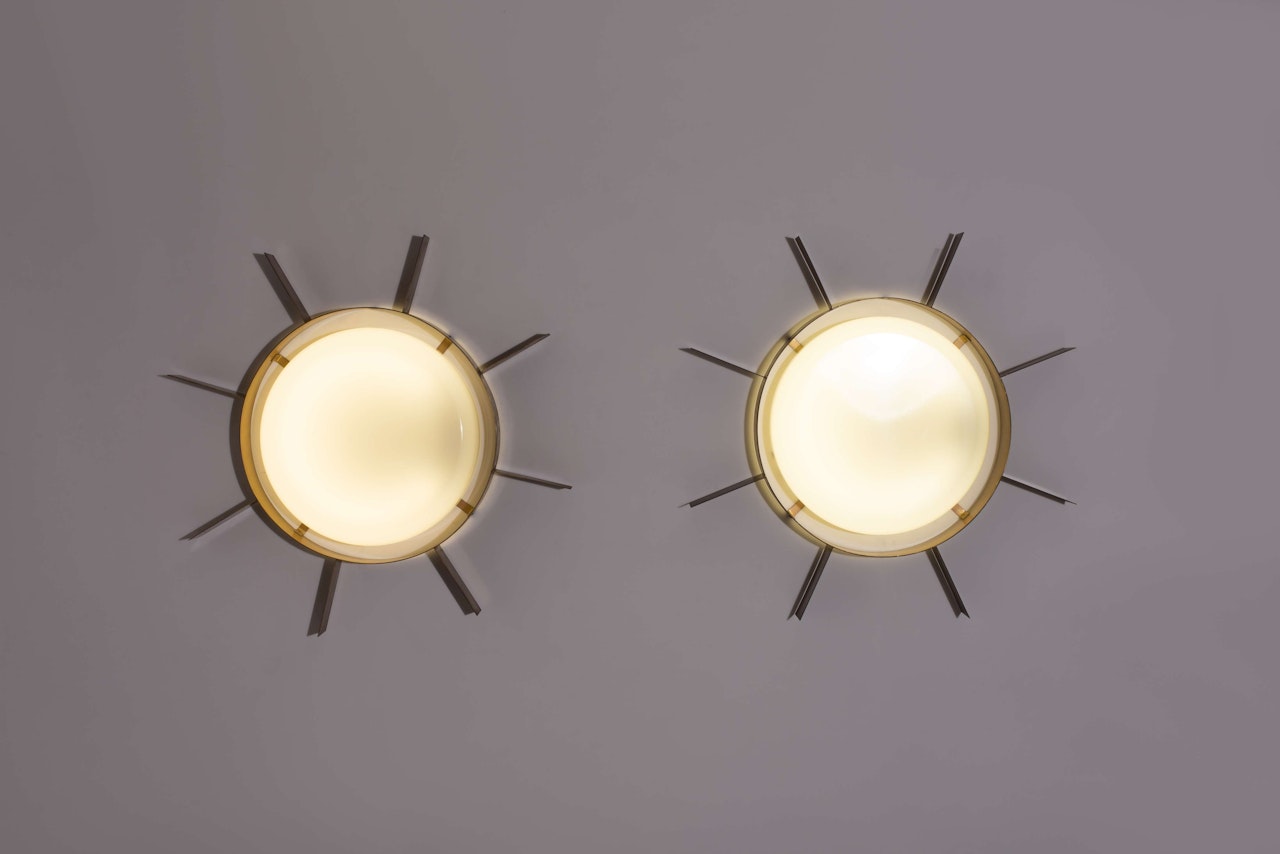 Paire d'appliques dites «Sole» by Gio Ponti