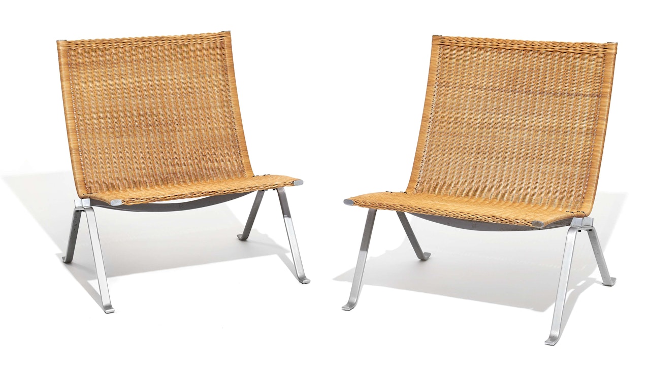 Paire de chauffeuses mod. PK22 by Poul Kjaerholm