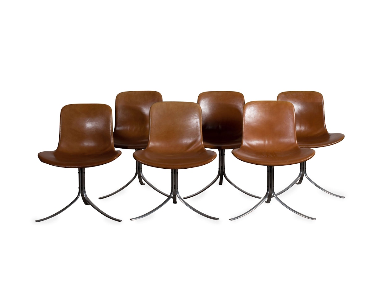 Suite de six chaises PK9 by Poul Kjaerholm