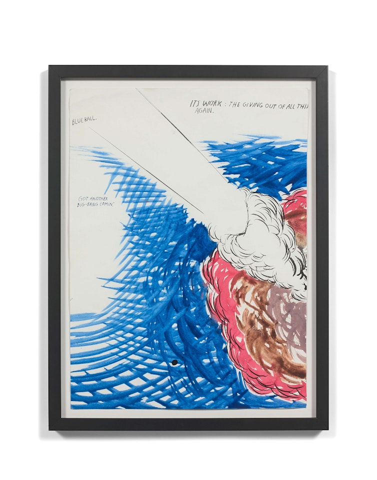 Untitled (Blue Ball...)  by Raymond Pettibon