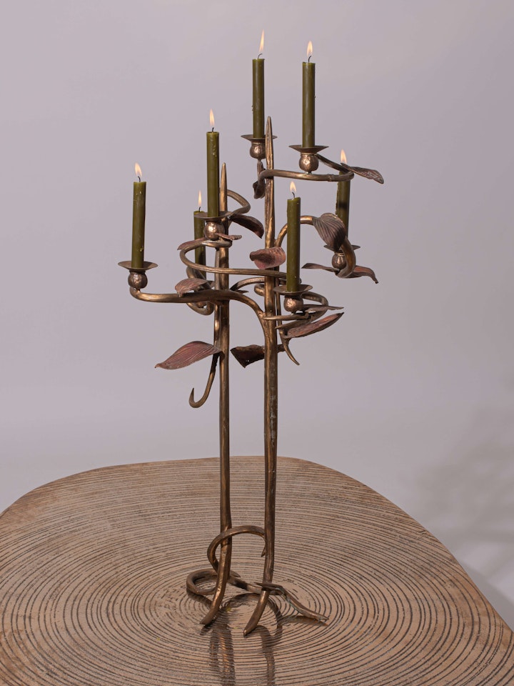 Important chandelier à sept lumières dit "Structure végétale" by Claude Lalanne