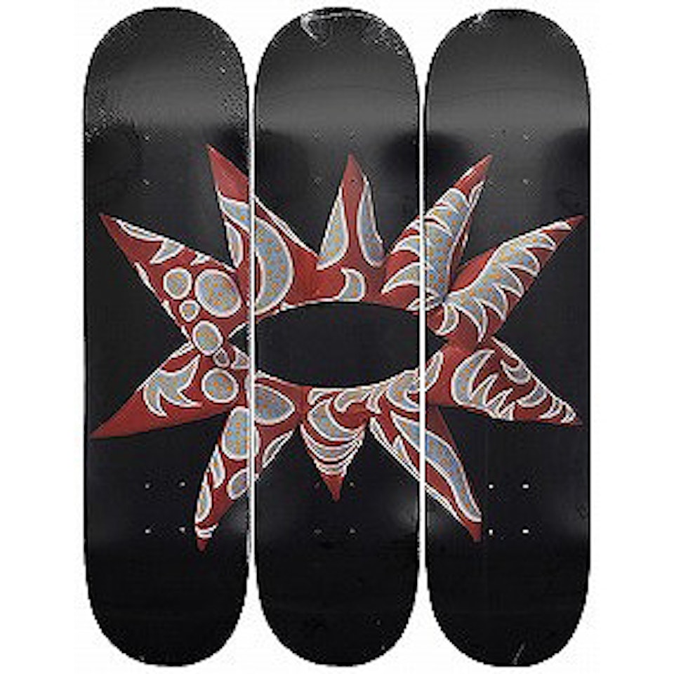 Flowering Heart Triptych Skate Deck by Yayoi Kusama