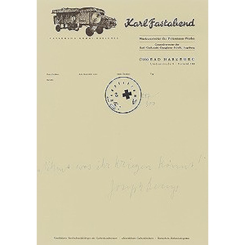 Take What You Can Get! (Schellmann 47) by Joseph Beuys