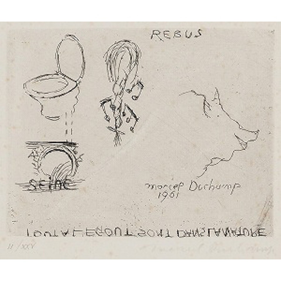 Rebus (Schwarz 360) by Marcel Duchamp