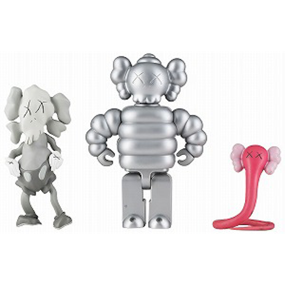 1. Kubrick KAWS Mad Hectic Supreme Quality 400%／2. Companion Robert Lazzarini Version (Gray)／3. Bendy (Pink) by Kaws
