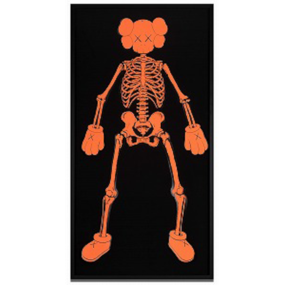 Companion skeleton (Orange) by Kaws