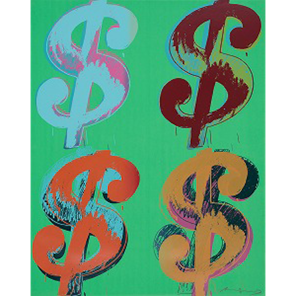 ＄ (4) (F. & S. Ⅱ.281-282) by Andy Warhol