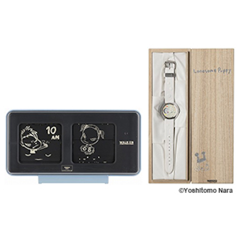 1. Walk on clock (Blue)／2. Lonesome Puppy by Yoshitomo Nara