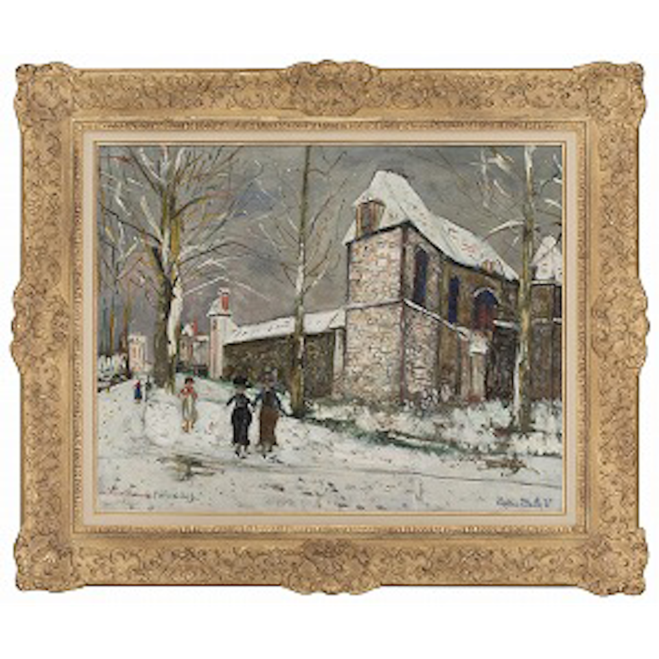 Château des Mesnuls sous la neige (Val d’Oise) by Maurice Utrillo