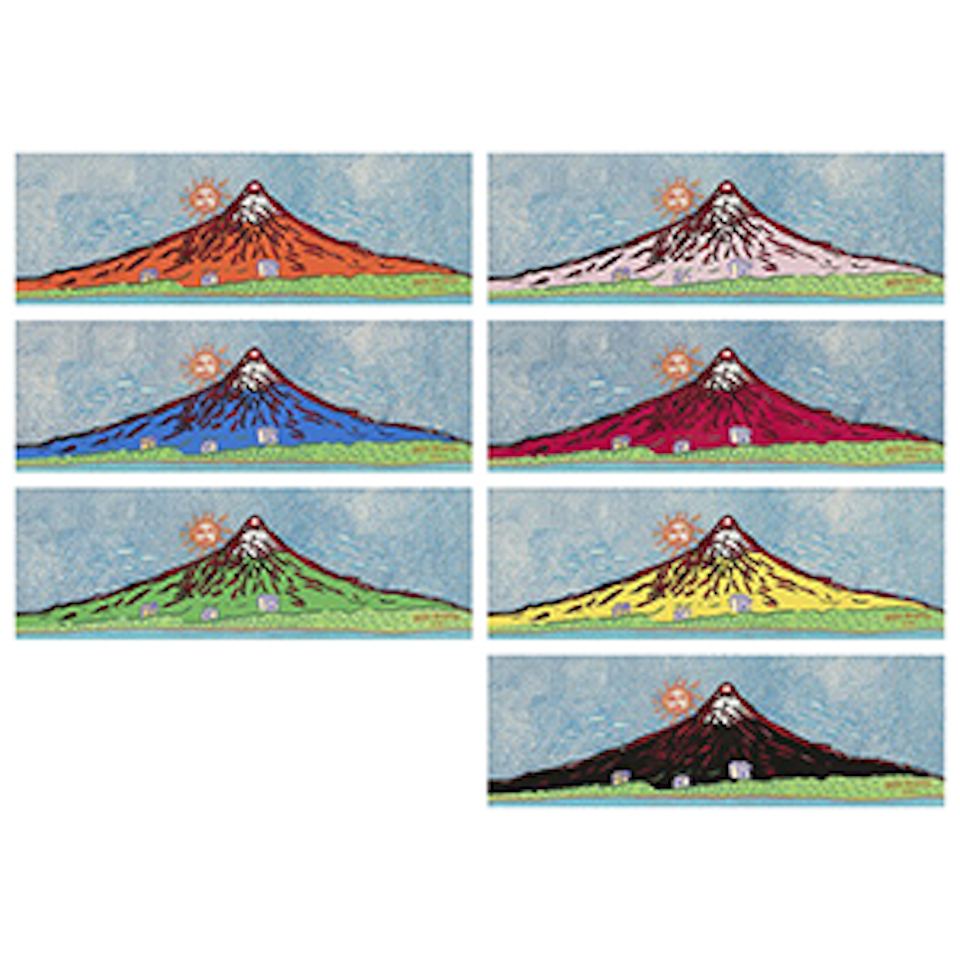 Mt. Fuji in Seven Colours (Kusama 394-400) by Yayoi Kusama