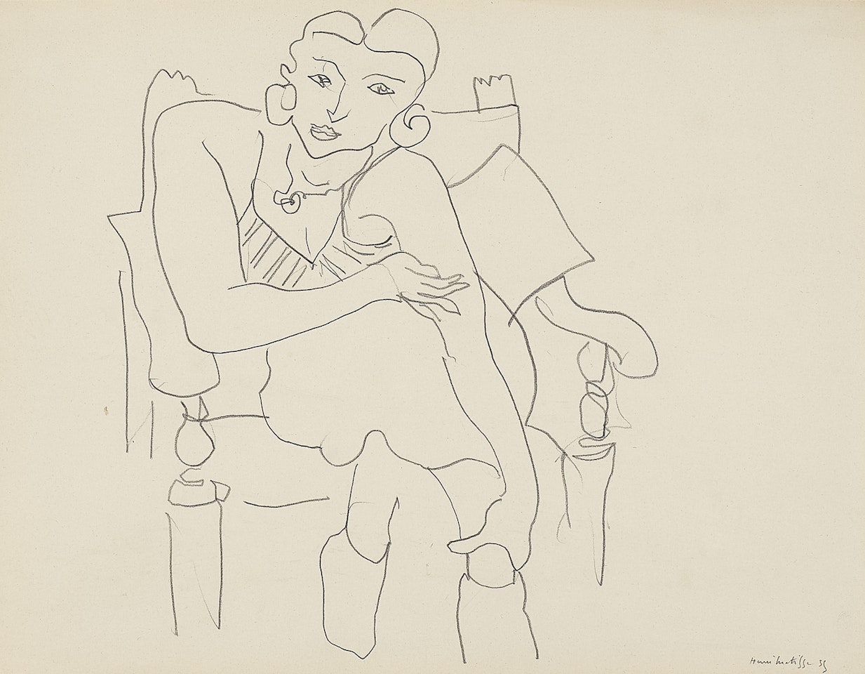 Femme assise dans un fauteuil by Henri Matisse