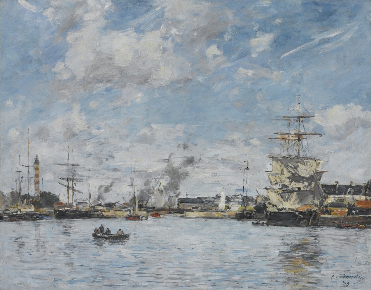 DEAUVILLE. LE BASSIN by Eugène Boudin