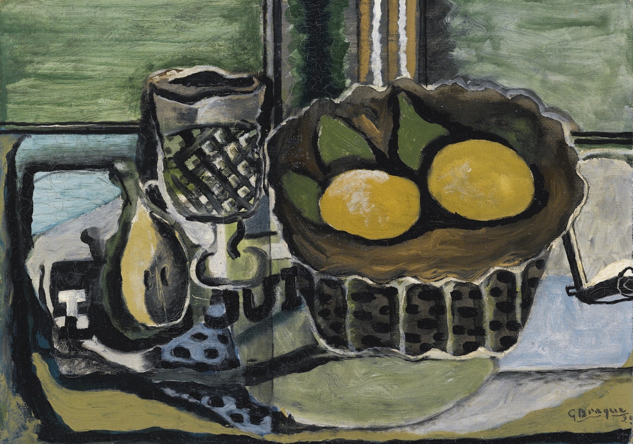 VERRE, CORBEILLE DE FRUITS
 by Georges Braque